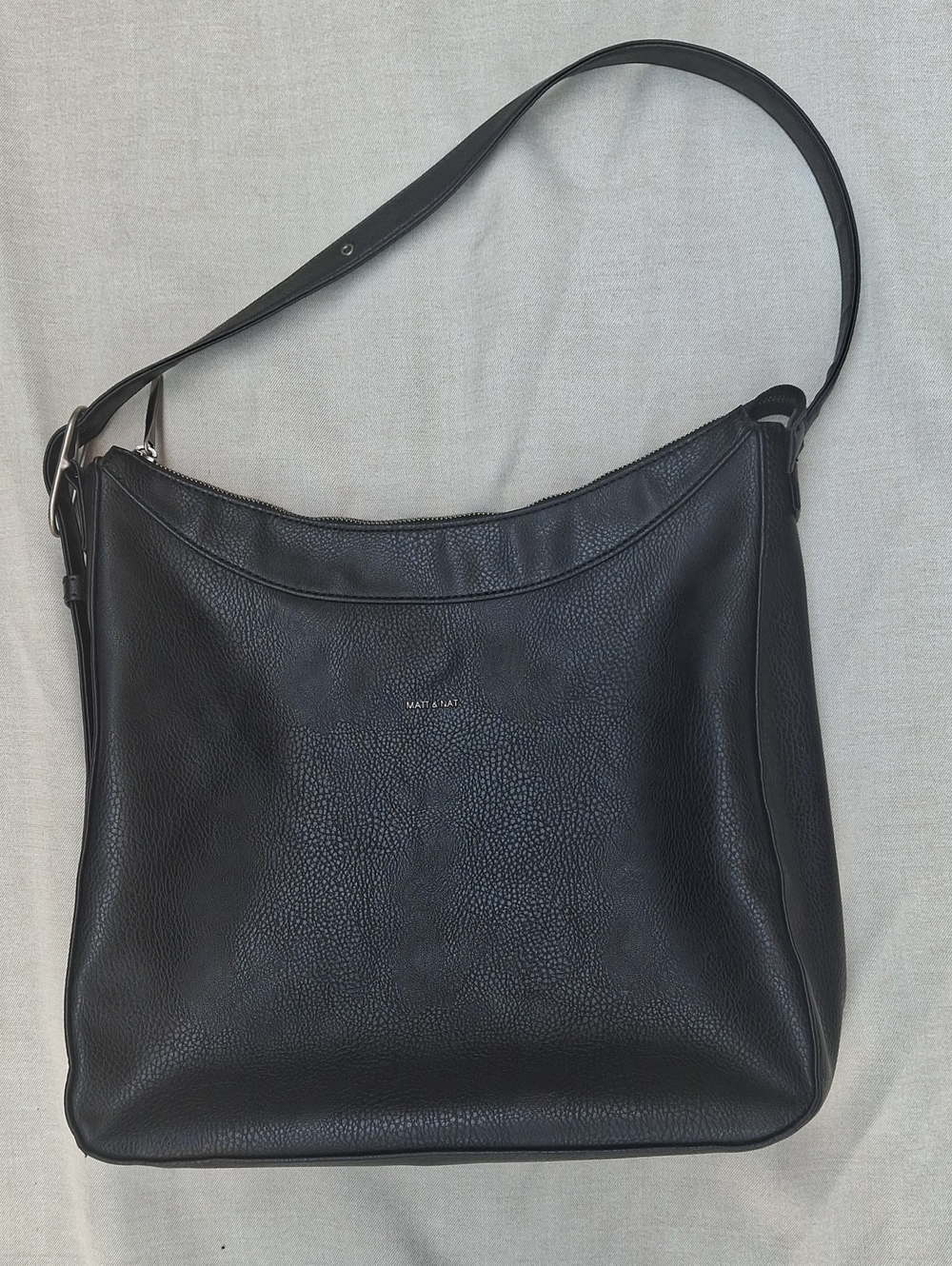 Matt & Nat Black Vegan Leather Hobo Shoulder Bag